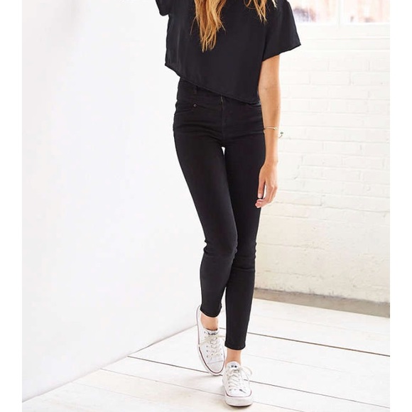 BDG Denim - BDG seamed high rise pants in black